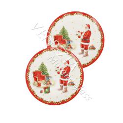 Набор из 2х тарелок -Santa Claus с письмом-р.20