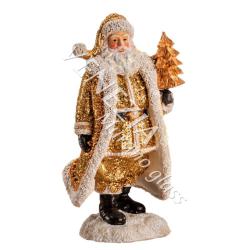 Santa Claus с ёлочкой-Золотое рождество- р.25см