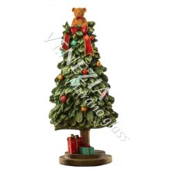 Рождественская елка с мишкой зеленая р.31см