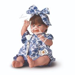 Кукла PAULA в голубом платье в цветочек р.47с