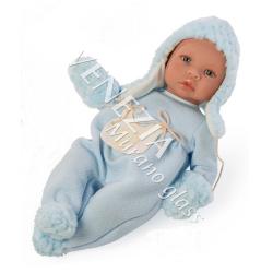 Кукла LEO в голубом комбинезоне р.46см