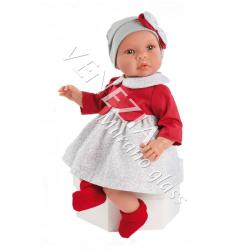 Кукла LEO 46см в красно-сером платье р.46см