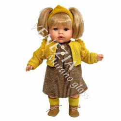 Кукла TITA в желтом кардигане р.45см.